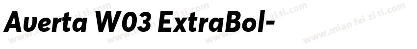 Averta W03 ExtraBol字体转换